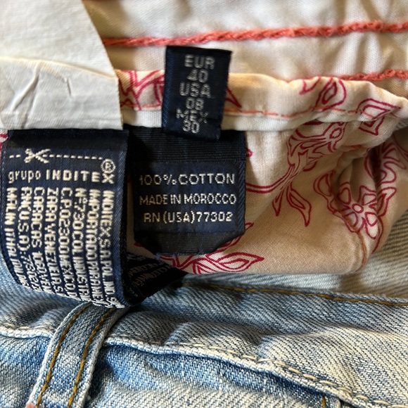 TRF Zara light washed straight cropped jeans. - Picture 14 of 14